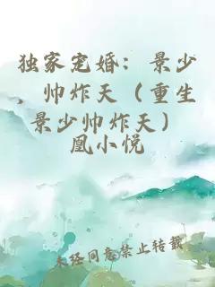 独家宠婚：景少，帅炸天（重生景少帅炸天）